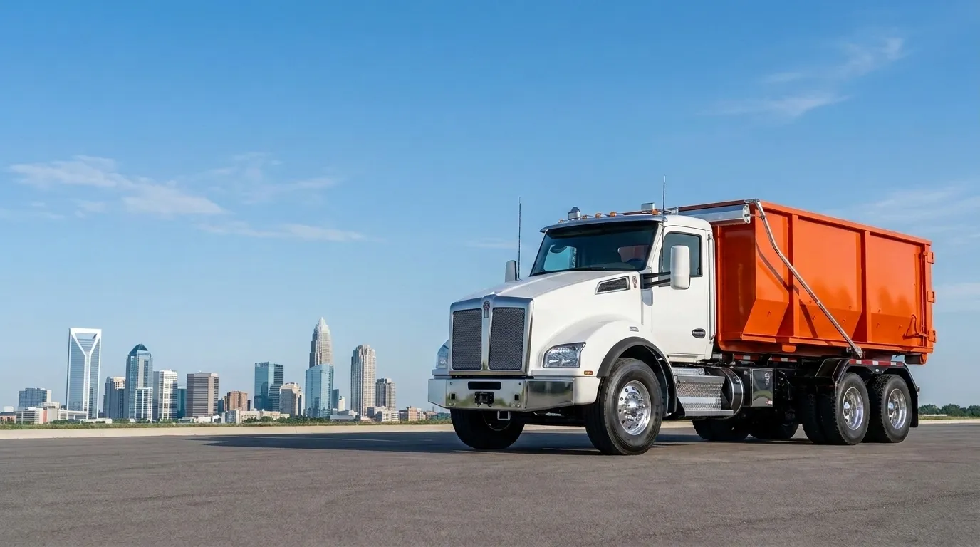 Fast Dumpster roll-off truck serving Charlotte, NC