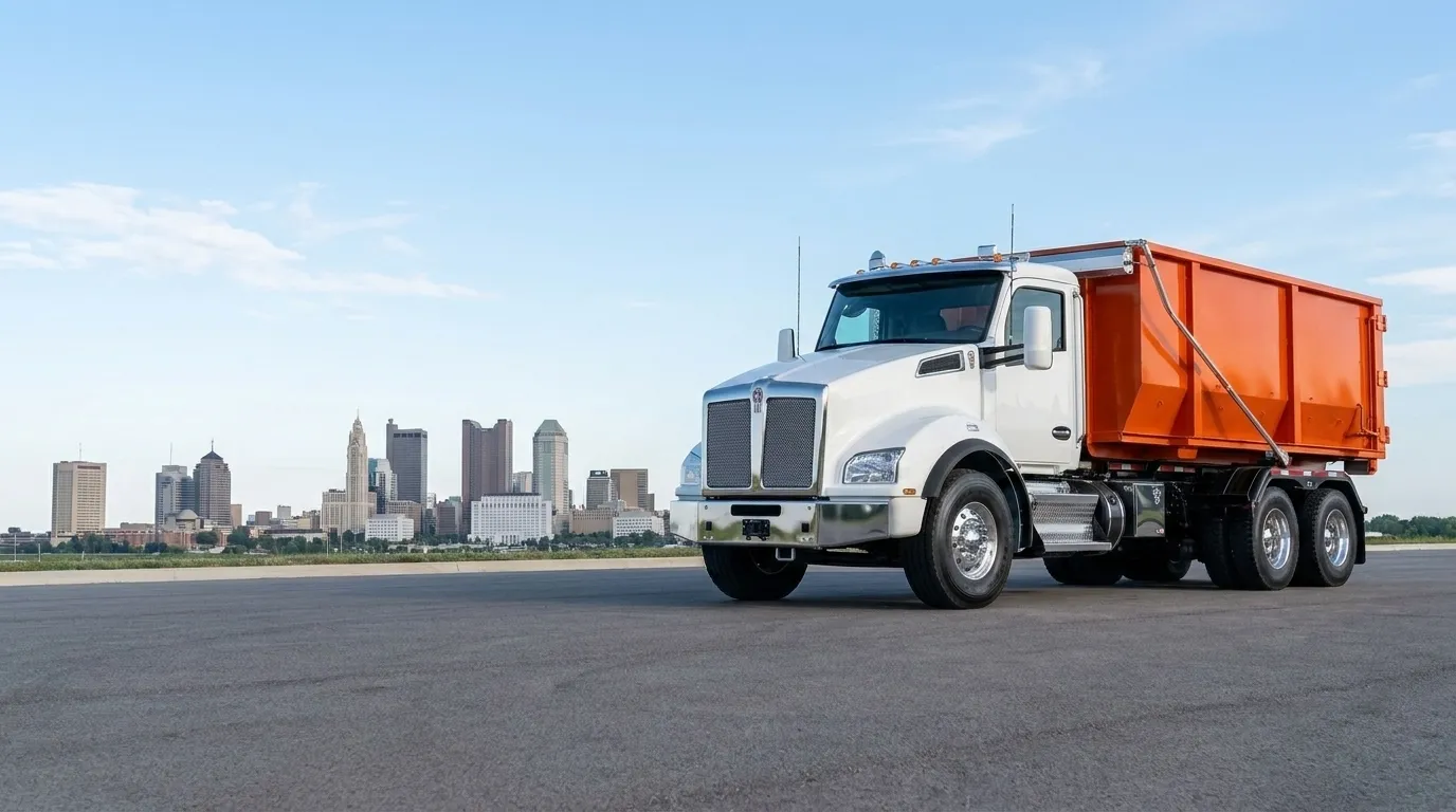 Fast Dumpster roll-off truck serving Columbus, OH