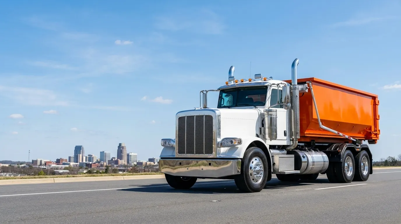Fast Dumpster roll-off truck serving Durham, NC
