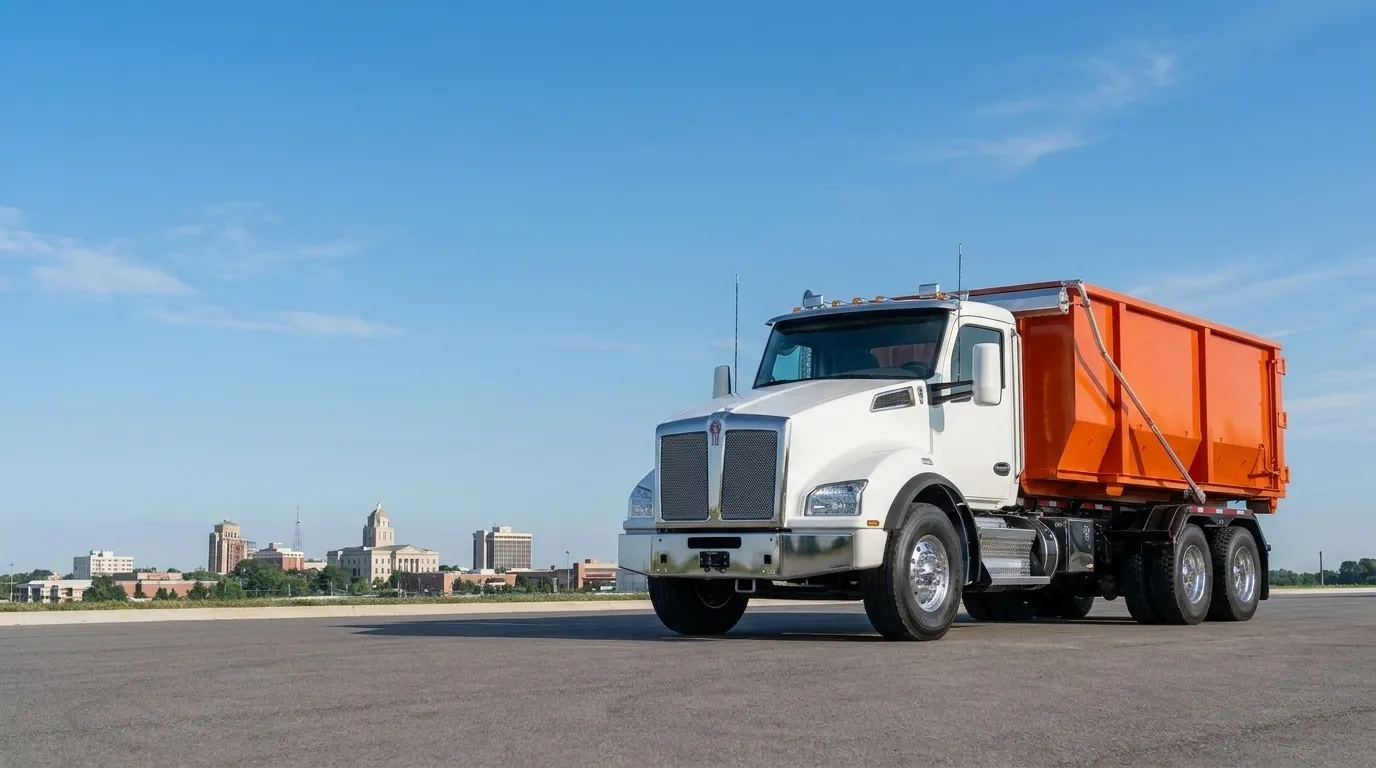 Fast Dumpster roll-off truck serving Fayetteville, NC