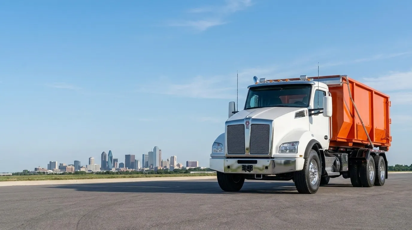 Fast Dumpster roll-off truck serving Fort Worth, TX