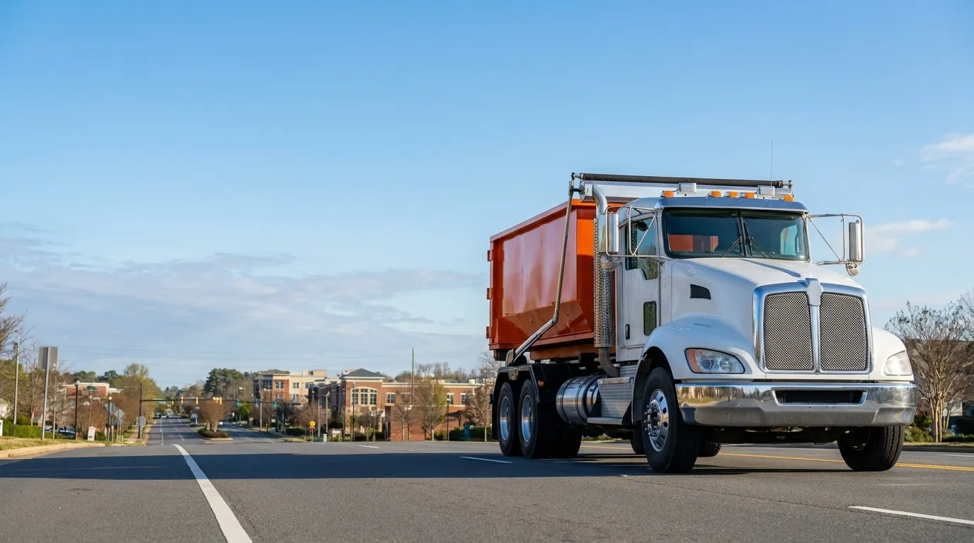 Fast Dumpster roll-off truck serving Huntersville, NC