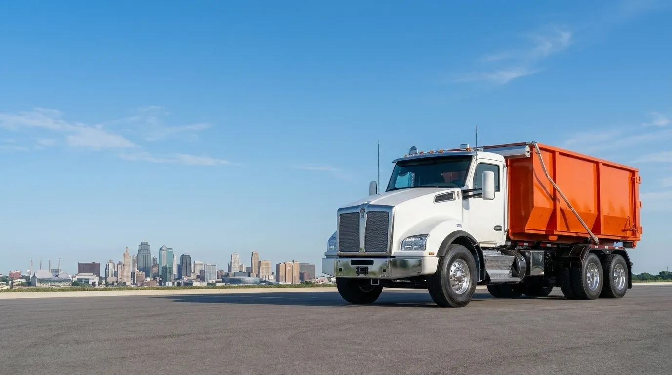 Fast Dumpster roll-off truck serving Kansas City, MO