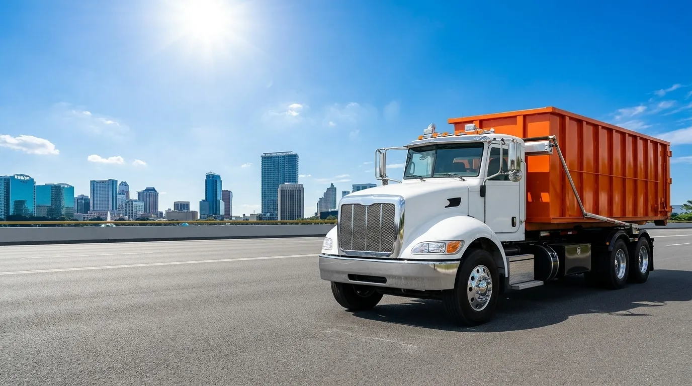 Fast Dumpster roll-off truck serving Orlando, FL