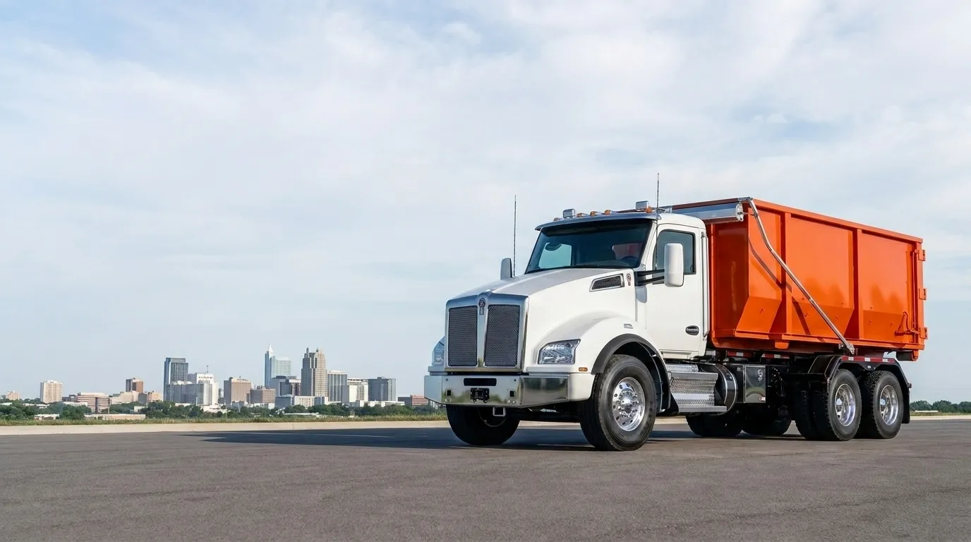Fast Dumpster roll-off truck serving Raleigh, NC