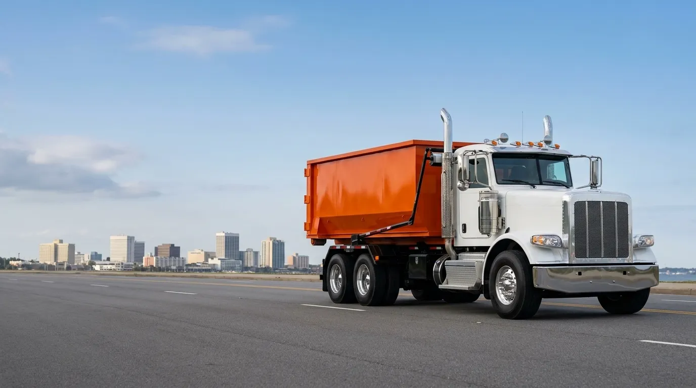 Fast Dumpster roll-off truck serving Virginia Beach, VA